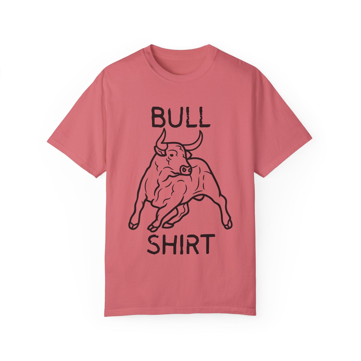 Funny Unisex Bull Shirt - Comfy Garment-Dyed Tee for Casual Wear