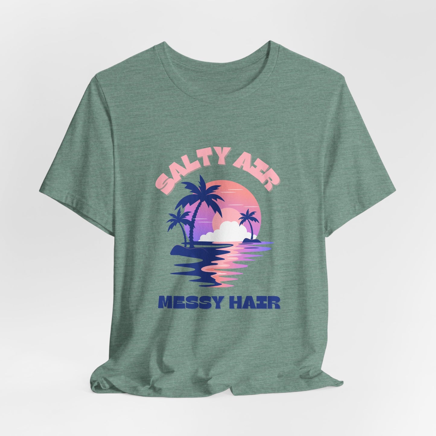 Salty Air Messy Hair T-Shirt - Unisex Beach Vibe Tee