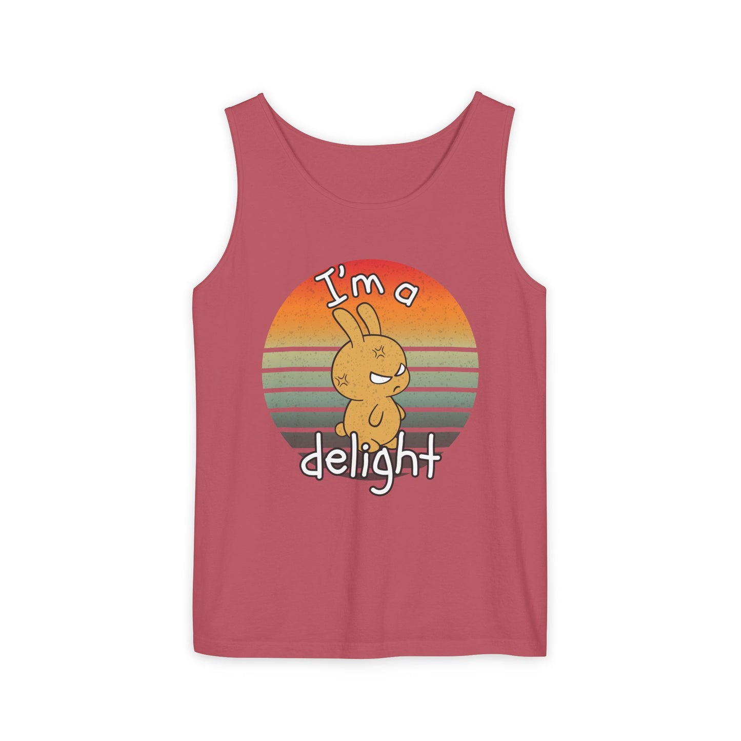 Funny I'm A Delight, Angry Bunny Tank Top