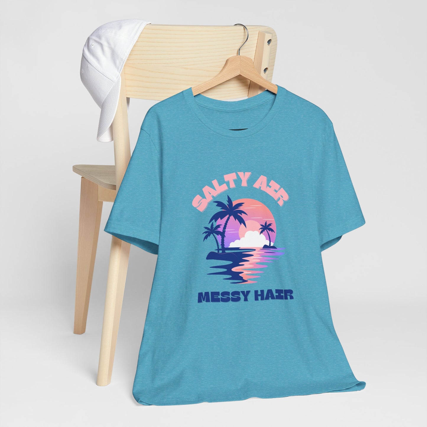 Salty Air Messy Hair T-Shirt - Unisex Beach Vibe Tee