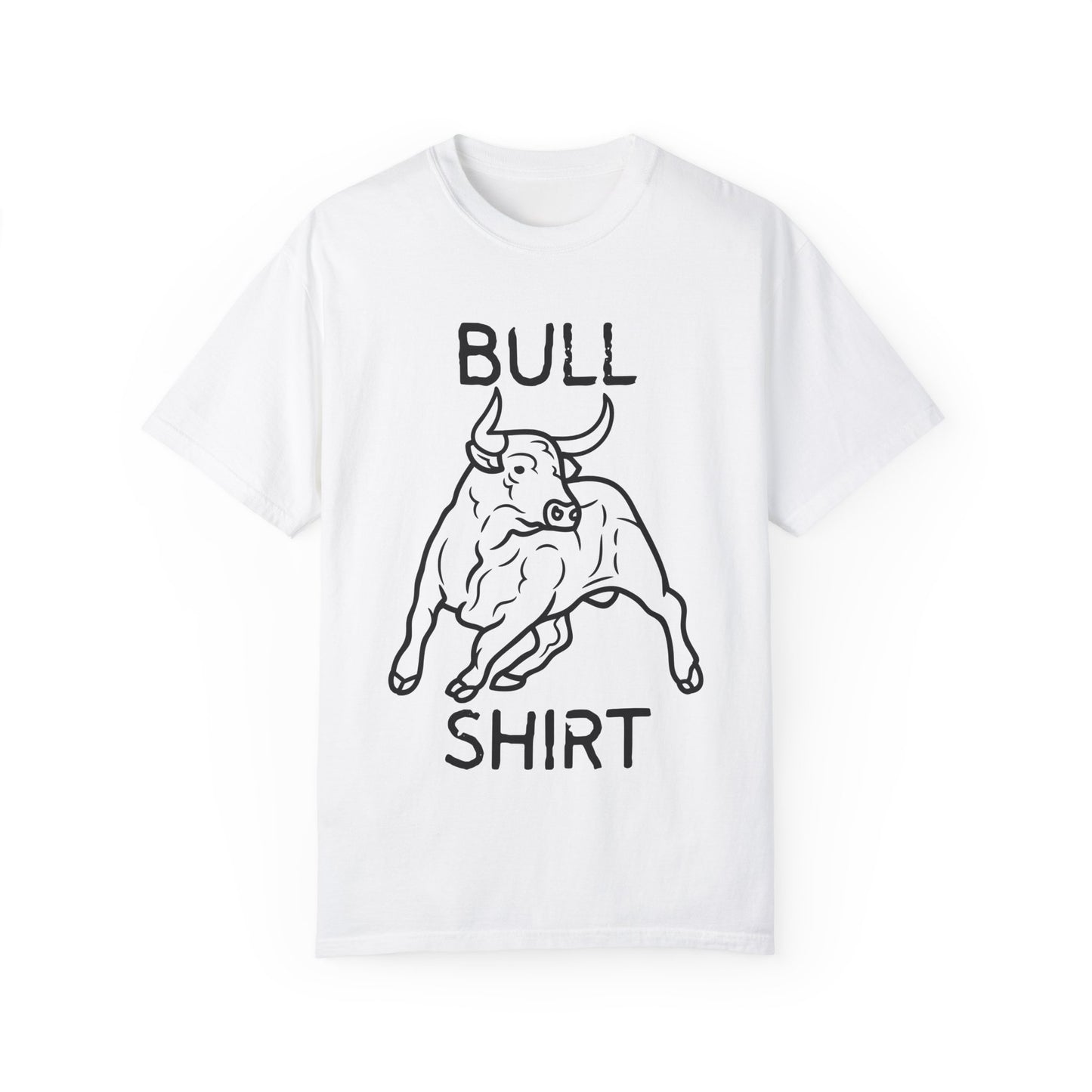 Funny Unisex Bull Shirt - Comfy Garment-Dyed Tee for Casual Wear