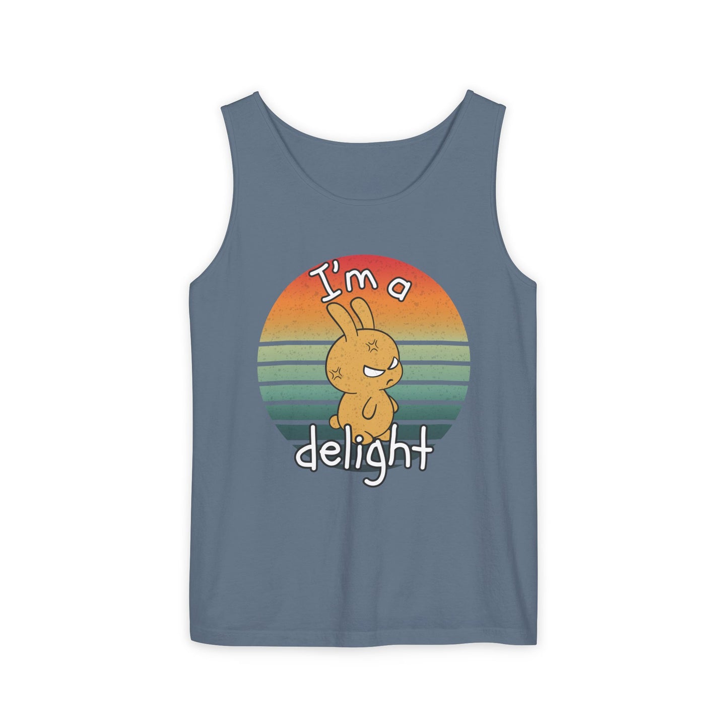 Funny I'm A Delight, Angry Bunny Tank Top
