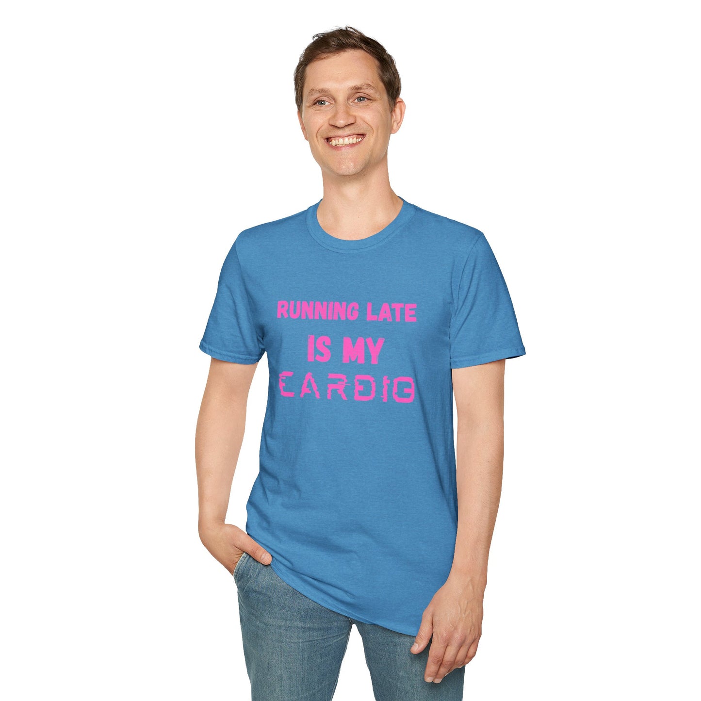 Funny Running Late Unisex T-Shirt - Softstyle Casual Tee
