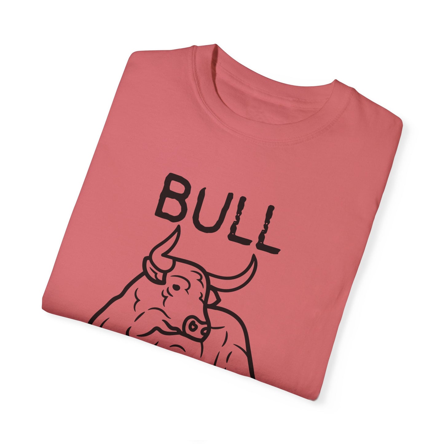 Funny Unisex Bull Shirt - Comfy Garment-Dyed Tee for Casual Wear