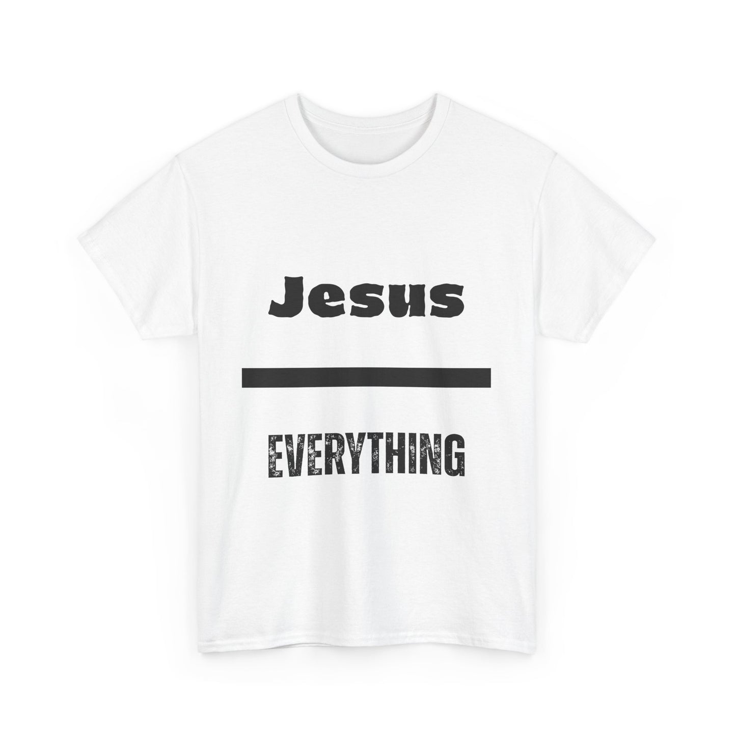 Unisex Heavy Cotton Tee - 'Jesus Over Everything' Inspirational Tee
