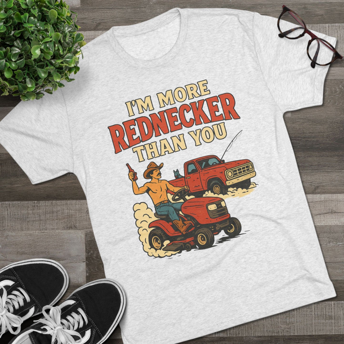 Rednecker Humor Crew Tee, Funny T-Shirt for Country Lovers, Unisex Graphic Shirt, Gift for Farmers, Outdoorsy Style Tee