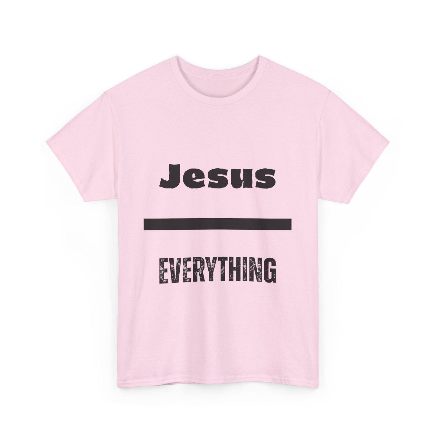 Unisex Heavy Cotton Tee - 'Jesus Over Everything' Inspirational Tee