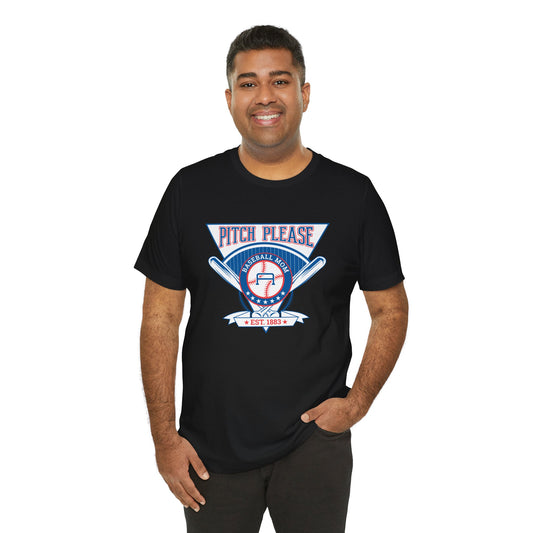 Vintage Baseball Graphic Tee - "Pitch Please" Unisex Jersey Shirt