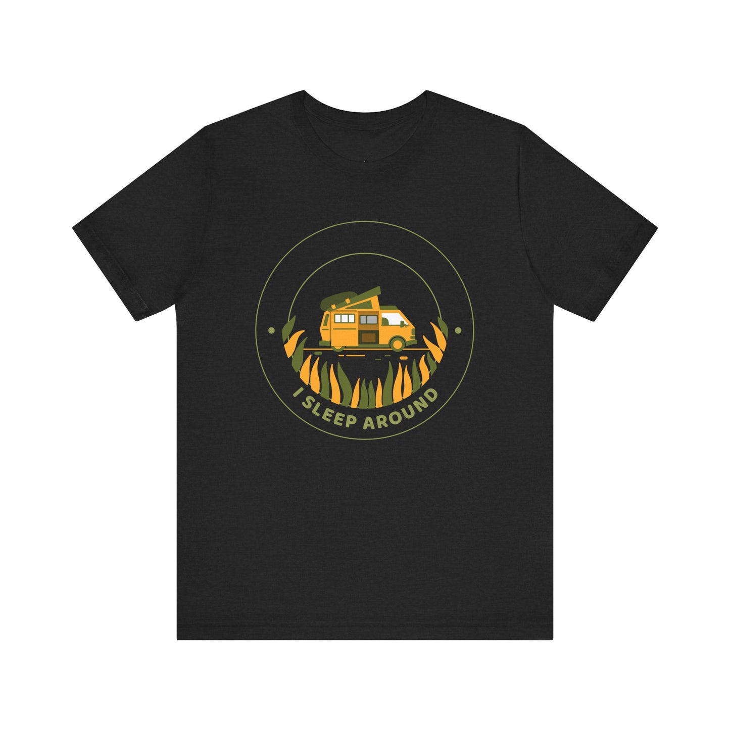 I Sleep Around Van Life Tee - Unisex Short Sleeve T-Shirt for Adventure Lovers