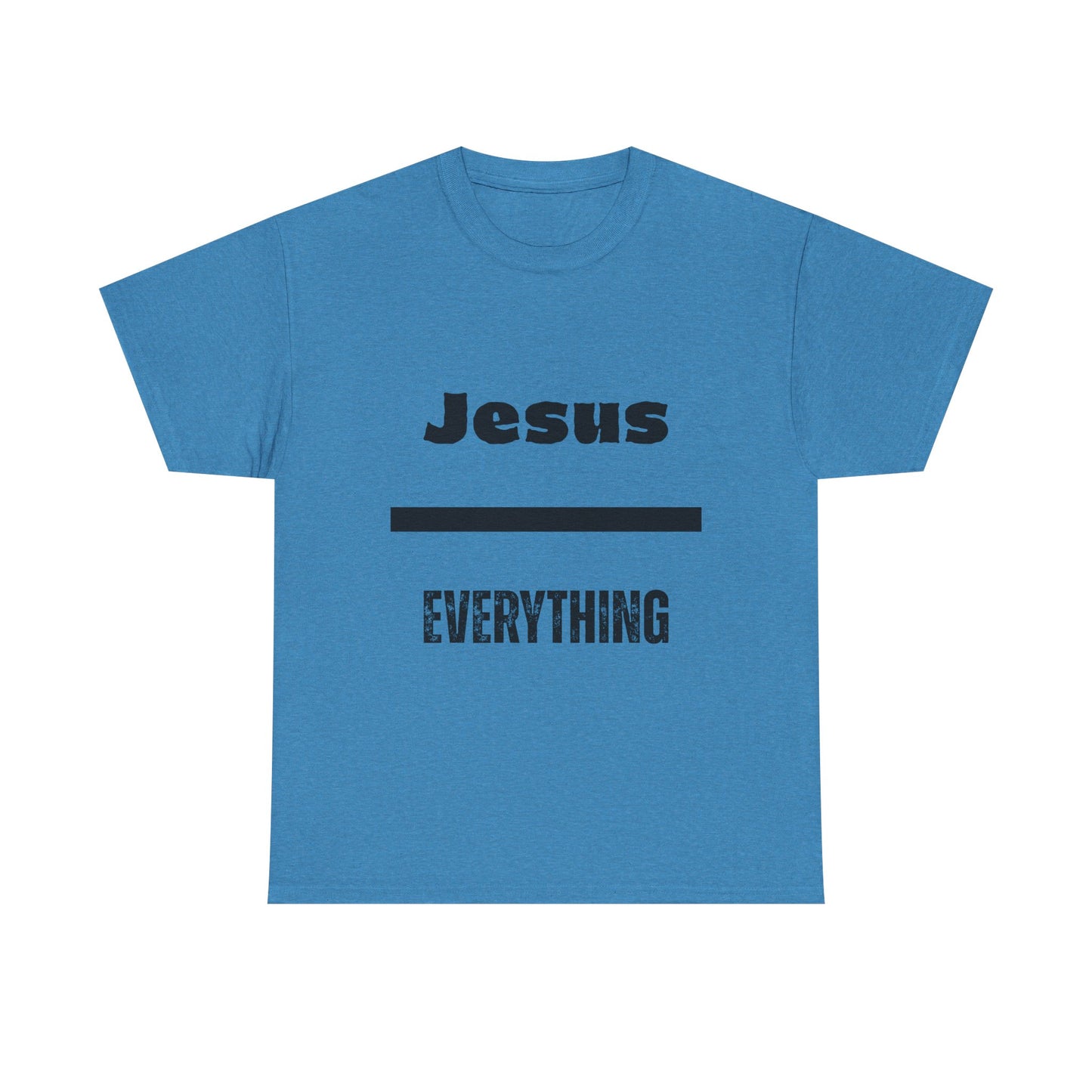 Unisex Heavy Cotton Tee - 'Jesus Over Everything' Inspirational Tee