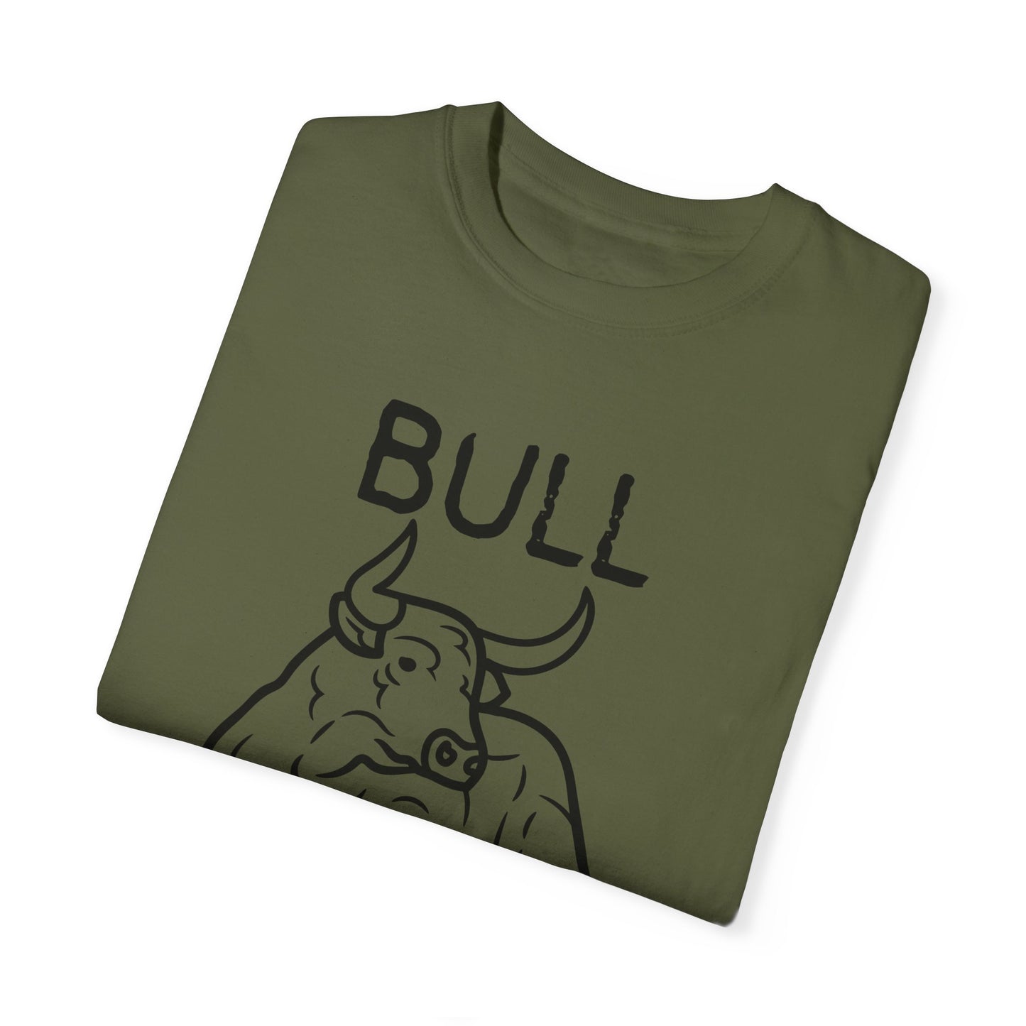 Funny Unisex Bull Shirt - Comfy Garment-Dyed Tee for Casual Wear