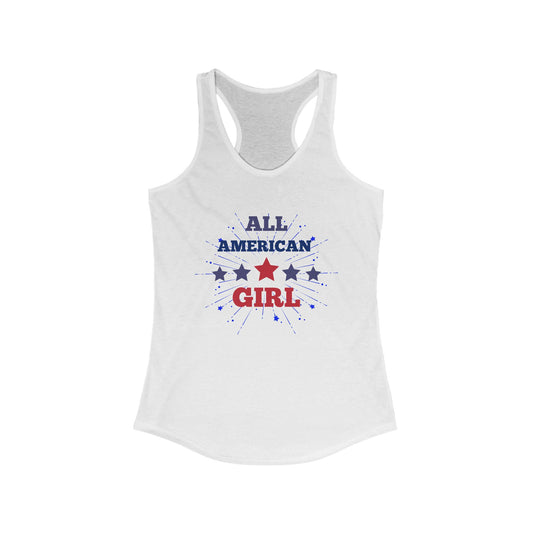 All American Girl Racerback Tank - Patriotic Summer Tee, Independence Day Top, 4th of July Shirt, Casual Women's Apparel, Summer [...]