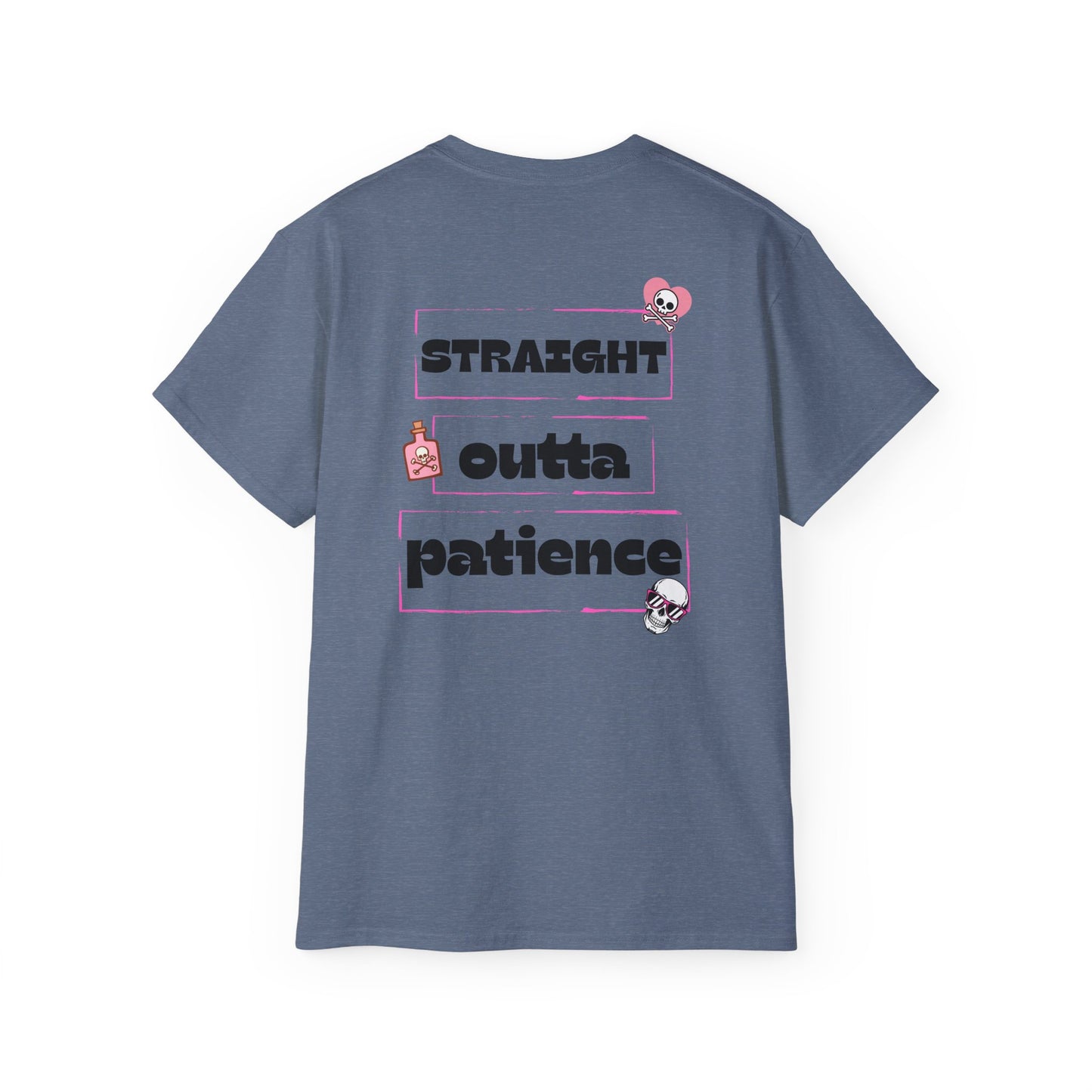 Unisex Ultra Cotton Tee - Straight Outta Patience Graphic Shirt, Fun Casual Wear, Gifts for Friends, Comfortable Everyday Tee, Perfect [...]
