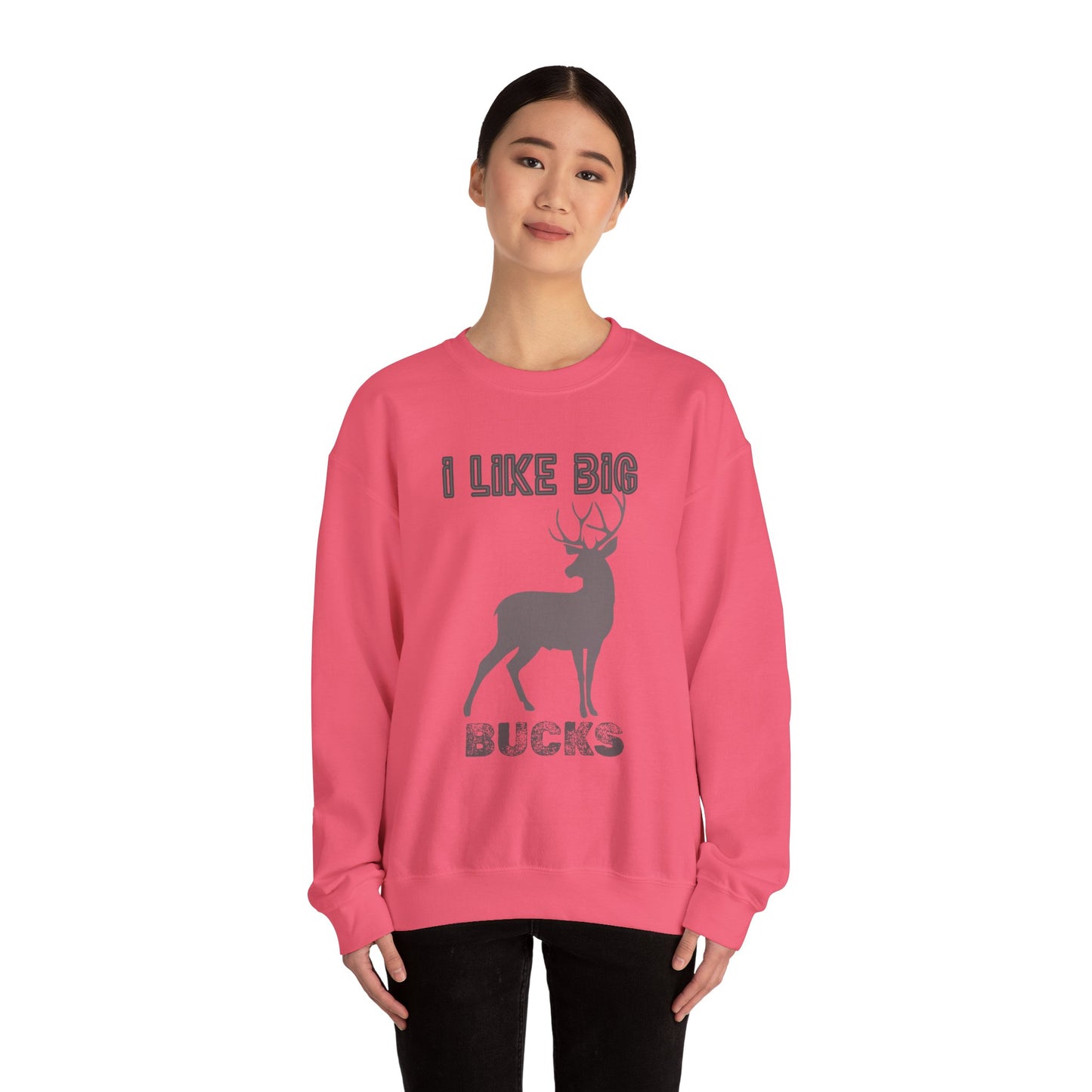 I Like Big Bucks Unisex Heavy Blend Crewneck Sweatshirt
